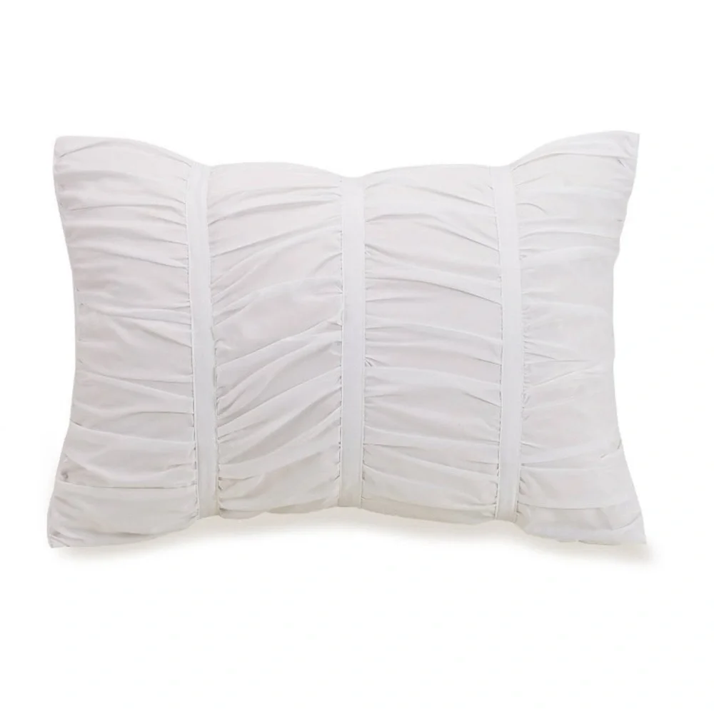 MODERN HEIRLOOM NWT ruched comforter set -white -twin